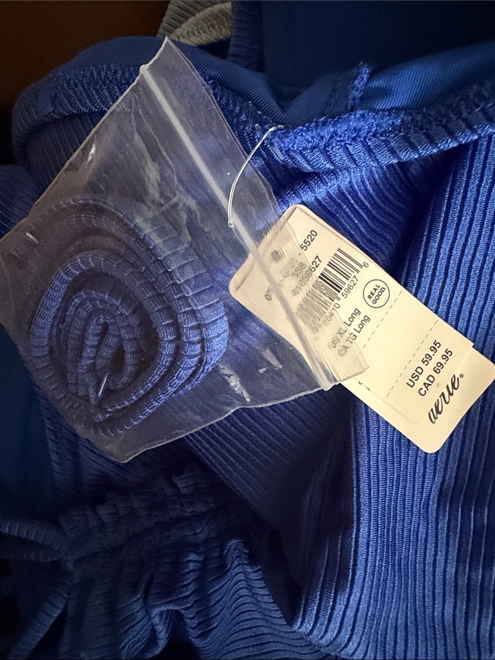 aerie Strapless Cheeky One-Piece Swimsuit - Royal Blue size XL Long - Picture 5 of 5